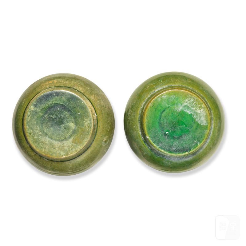 漢 綠釉壺一對 | A PAIR OF GREEN-GLAZED VASES, HU - 图2